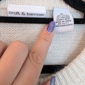 croft & barrow Cream Angora Blend Women's Sweater